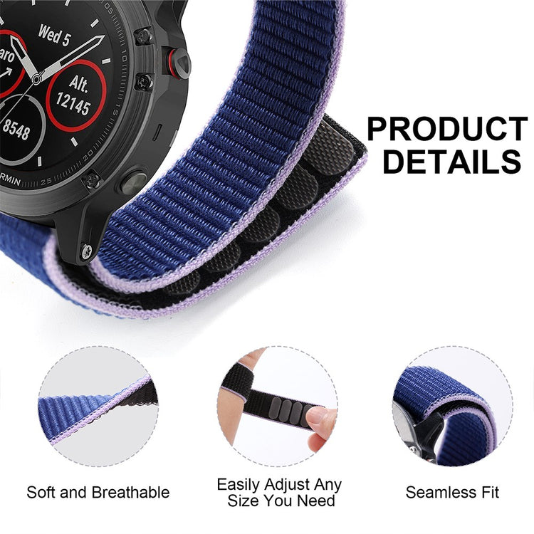 Superflot Nylon Universal Rem passer til Smartwatch - Flerfarvet#serie_4