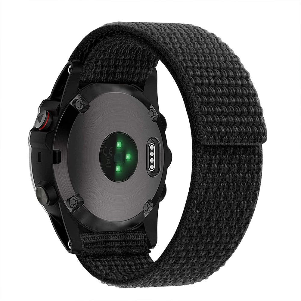 Superflot Nylon Universal Rem passer til Smartwatch - Sort#serie_5