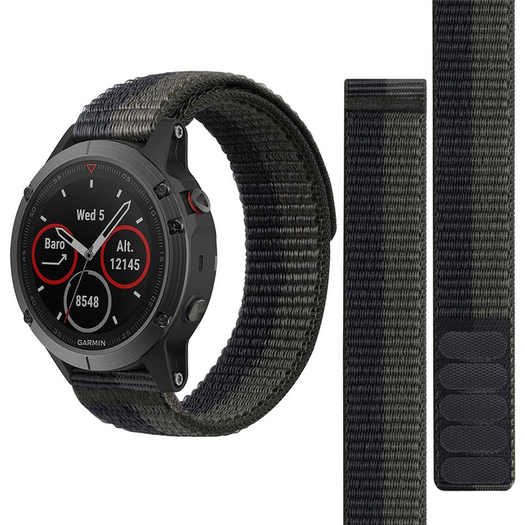 Superflot Nylon Universal Rem passer til Smartwatch - Sølv#serie_6