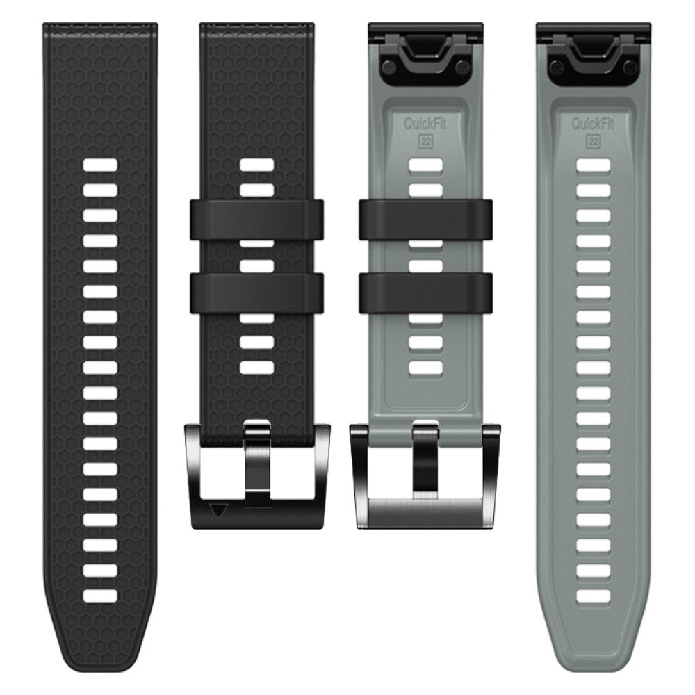 Super Fint Silikone Universal Rem passer til Smartwatch - Sort#serie_6