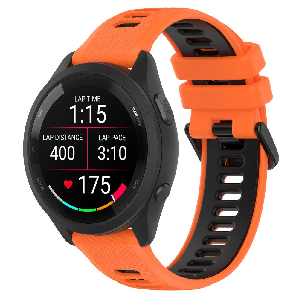 Mega Cool Silikone Rem passer til Garmin Forerunner 265S - Orange#serie_1