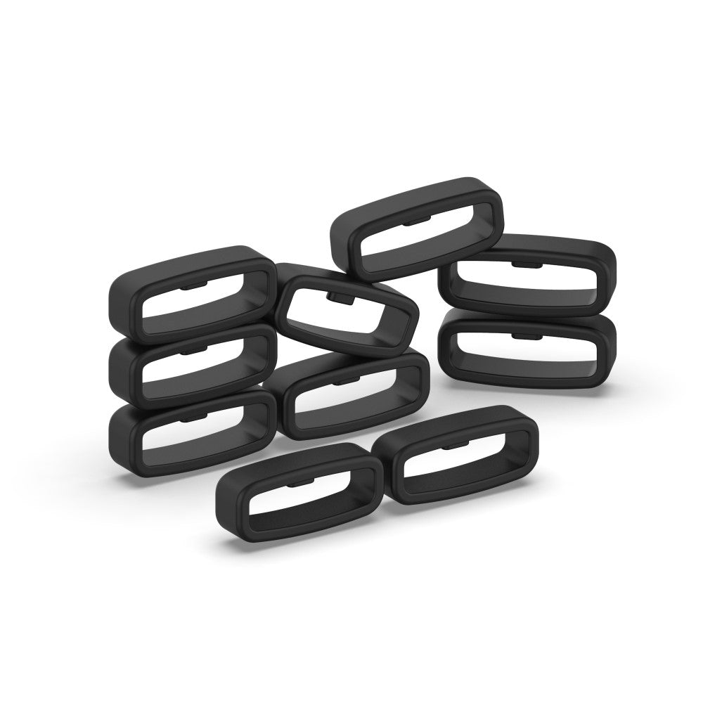 20mm Universal silicone strap loop - Black - Sort#serie_1