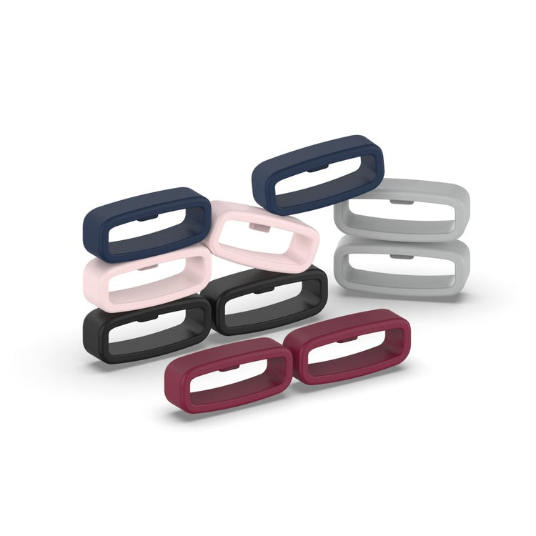 20mm Universal silicone strap loop - Black - Blå#serie_2