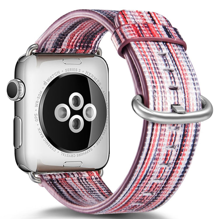 Helt vildt smuk Apple Watch Series 1-3 42mm Ægte læder Rem - Flerfarvet#serie_6