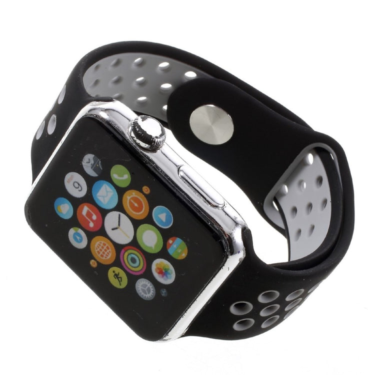 Helt vildt rart Apple Watch Series 1-3 42mm Silikone Rem - Sort#serie_9