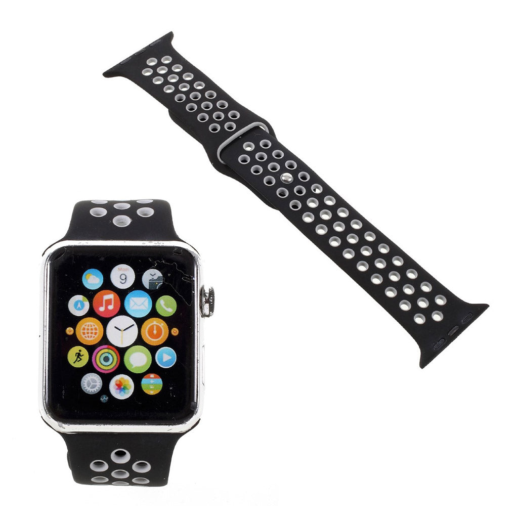 Helt vildt rart Apple Watch Series 1-3 42mm Silikone Rem - Sort#serie_9