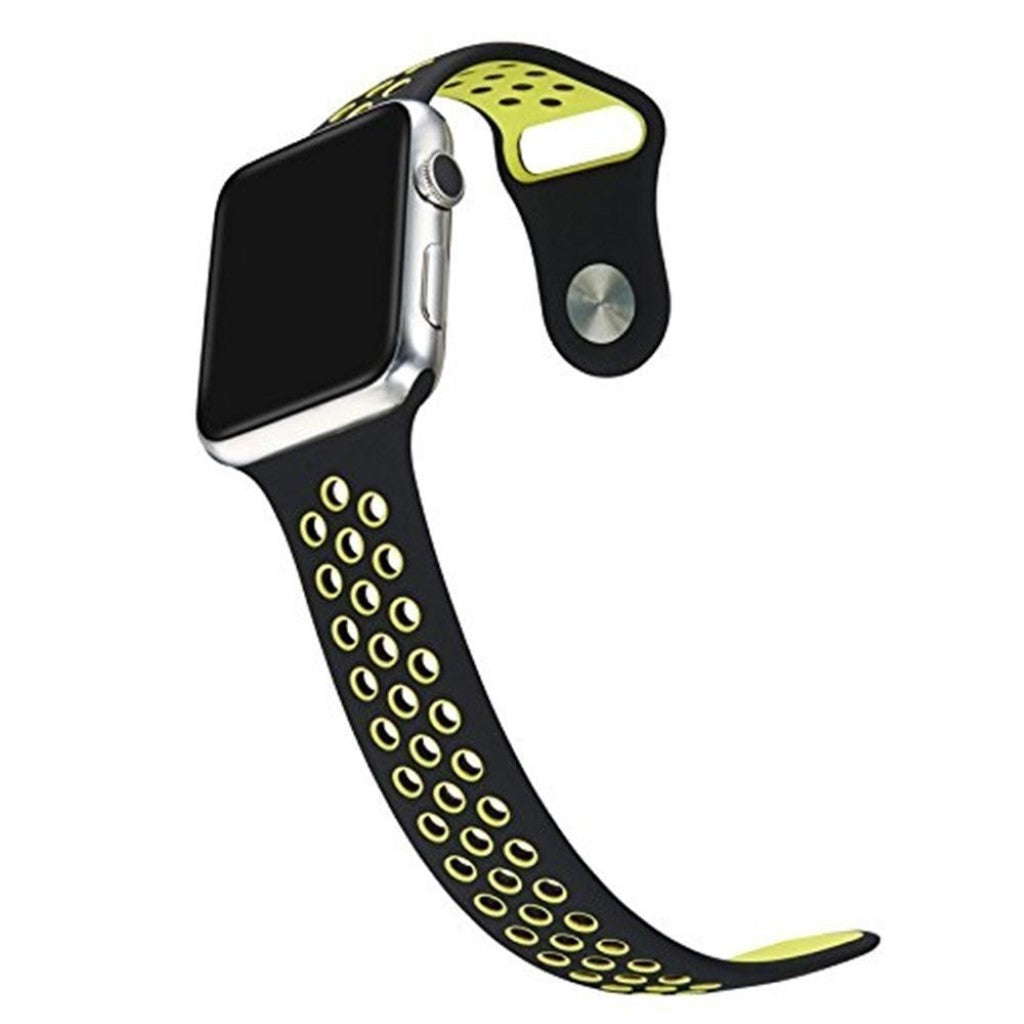 Super pænt Apple Watch Series 1-3 42mm Silikone Rem - Gul#serie_1