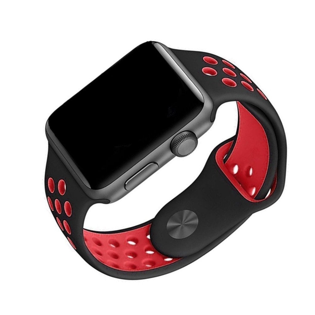 Super pænt Apple Watch Series 1-3 42mm Silikone Rem - Rød#serie_2