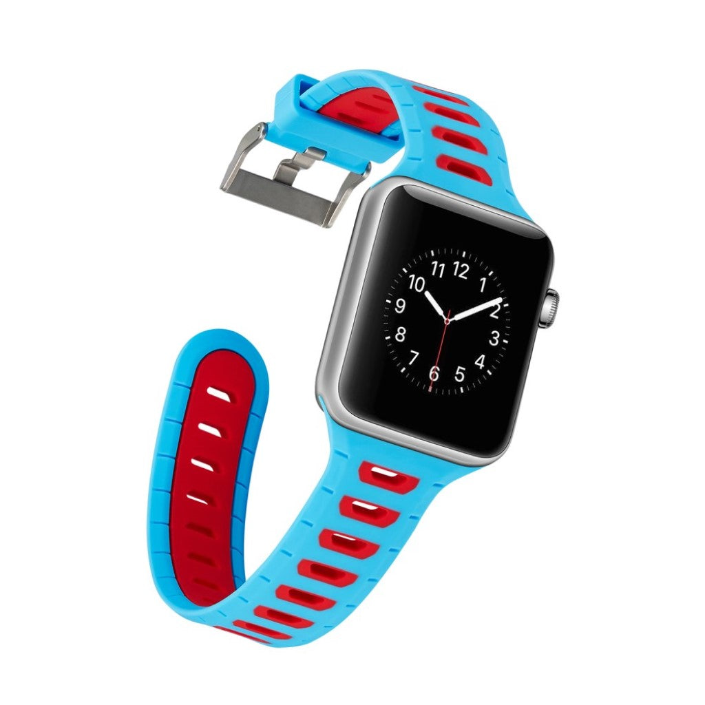 Fed Apple Watch Series 1-3 42mm Silikone Rem - Flerfarvet#serie_3