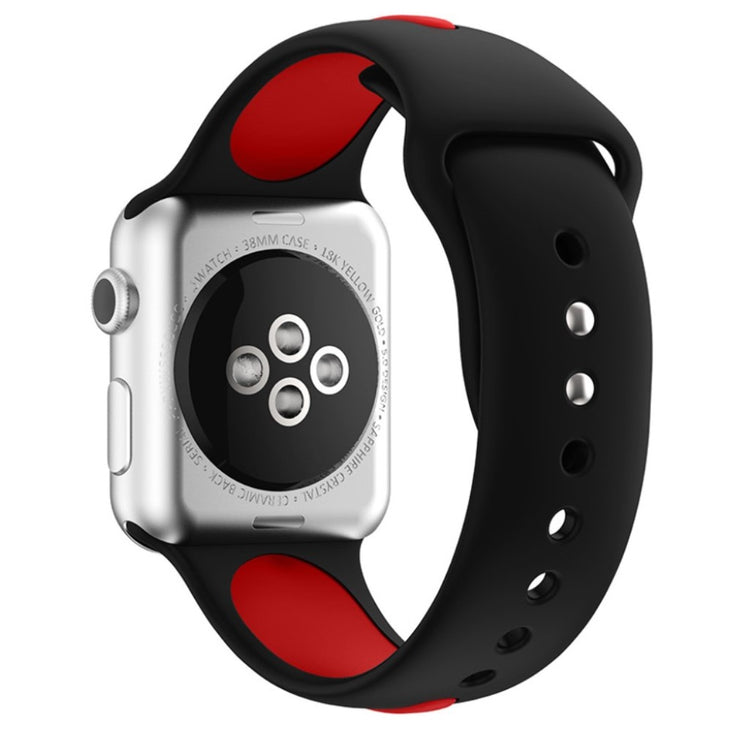 Fed Apple Watch Series 1-3 38mm Silikone Rem - Rød#serie_2