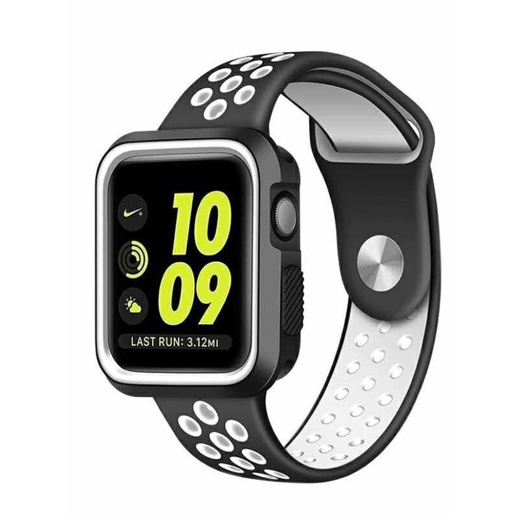 Super skøn Apple Watch Series 1-3 38mm Silikone Rem - Hvid#serie_4