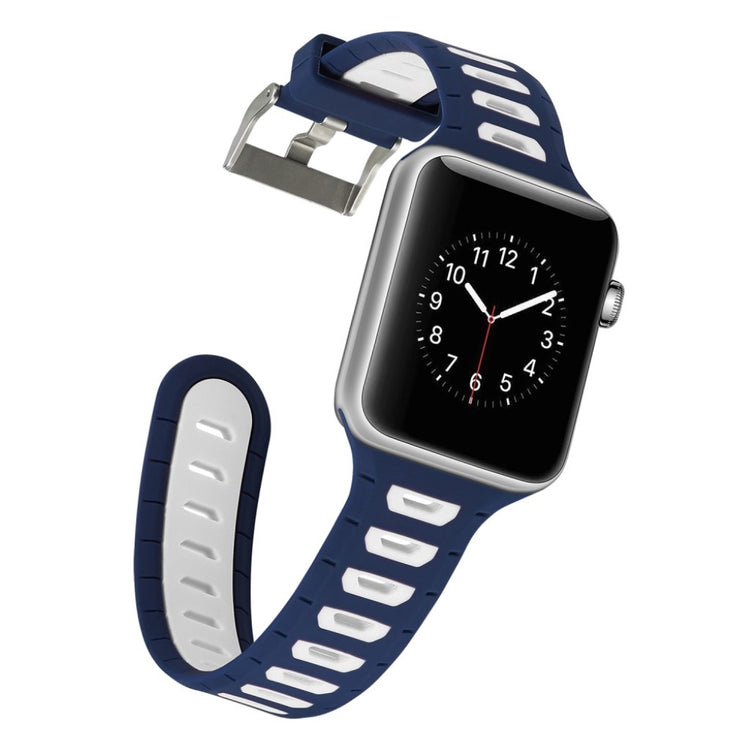 Meget smuk Apple Watch Series 1-3 38mm Silikone Rem - Hvid#serie_2