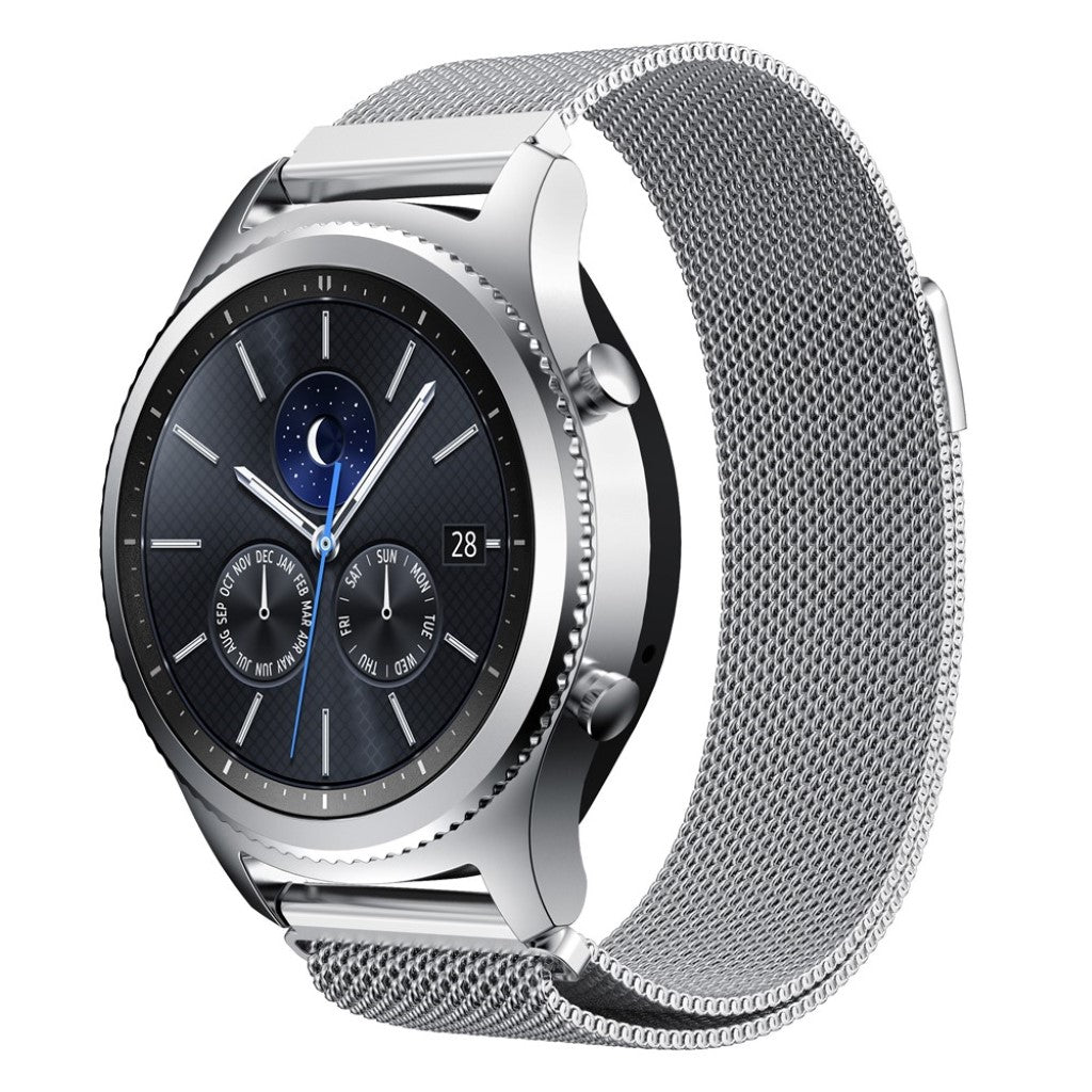 Klassisk Samsung Gear S3 Metal Rem - Sølv#serie_1