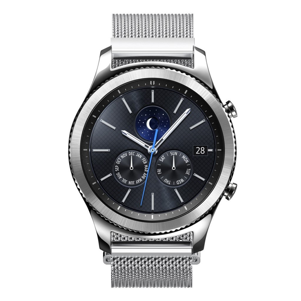 Klassisk Samsung Gear S3 Metal Rem - Sølv#serie_1