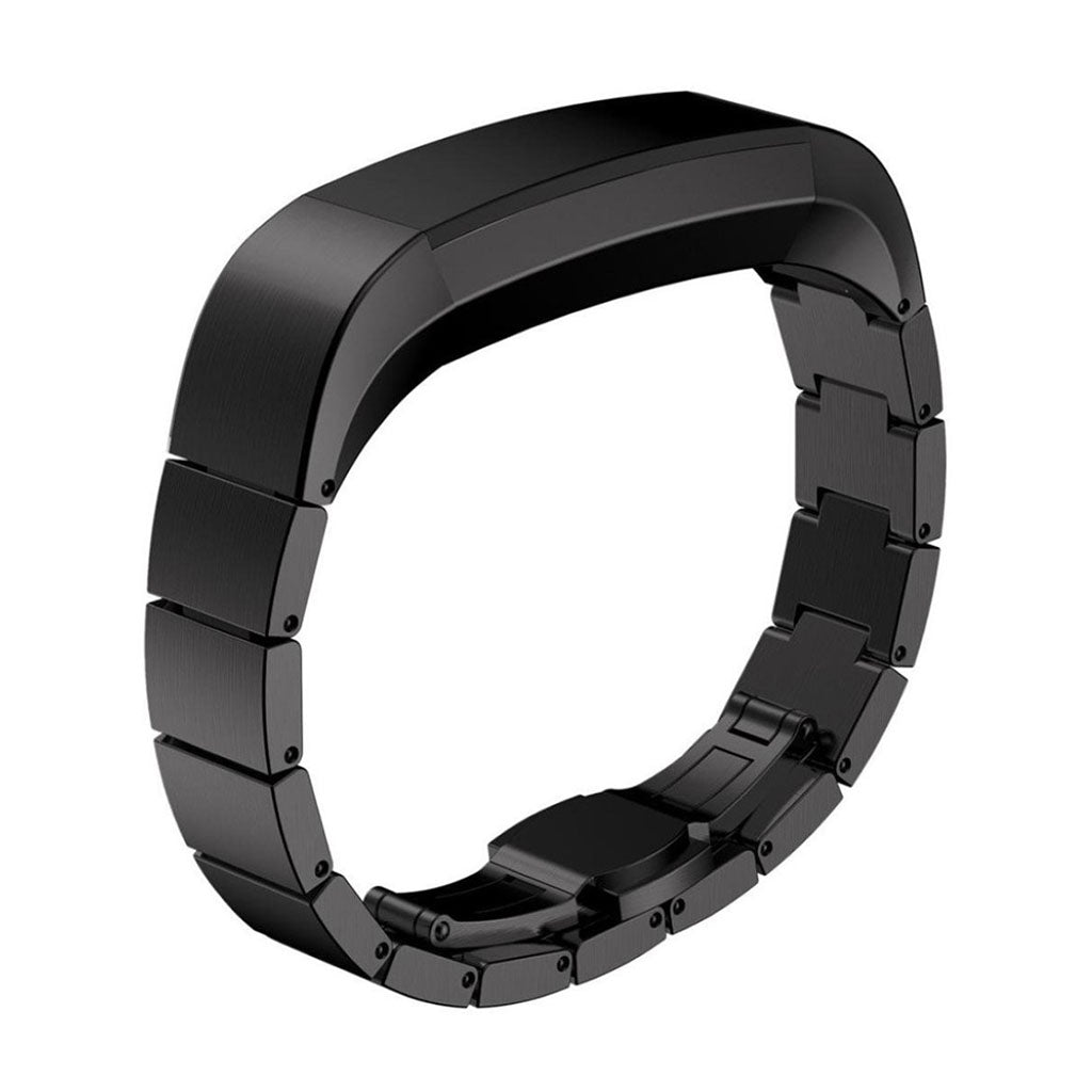 Super kønt Fitbit Alta HR Metal Rem - Sort#serie_6