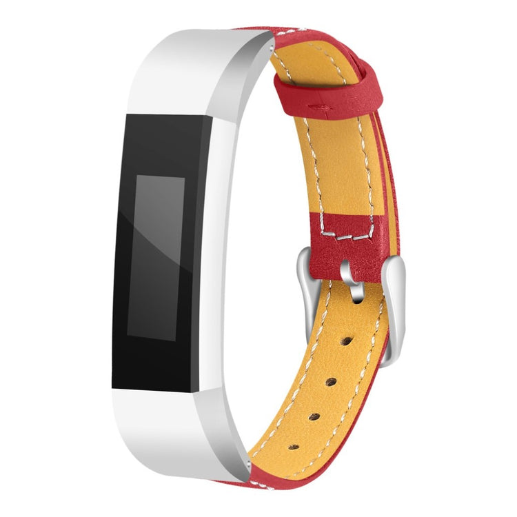 Super cool Fitbit Alta HR Ægte læder Rem - Rød#serie_5