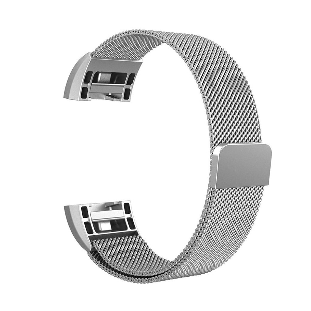 Super kønt Fitbit Charge 2 Metal Rem - Sølv#serie_2