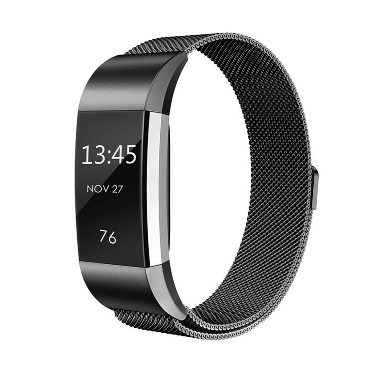 Super kønt Fitbit Charge 2 Metal Rem - Sort#serie_3