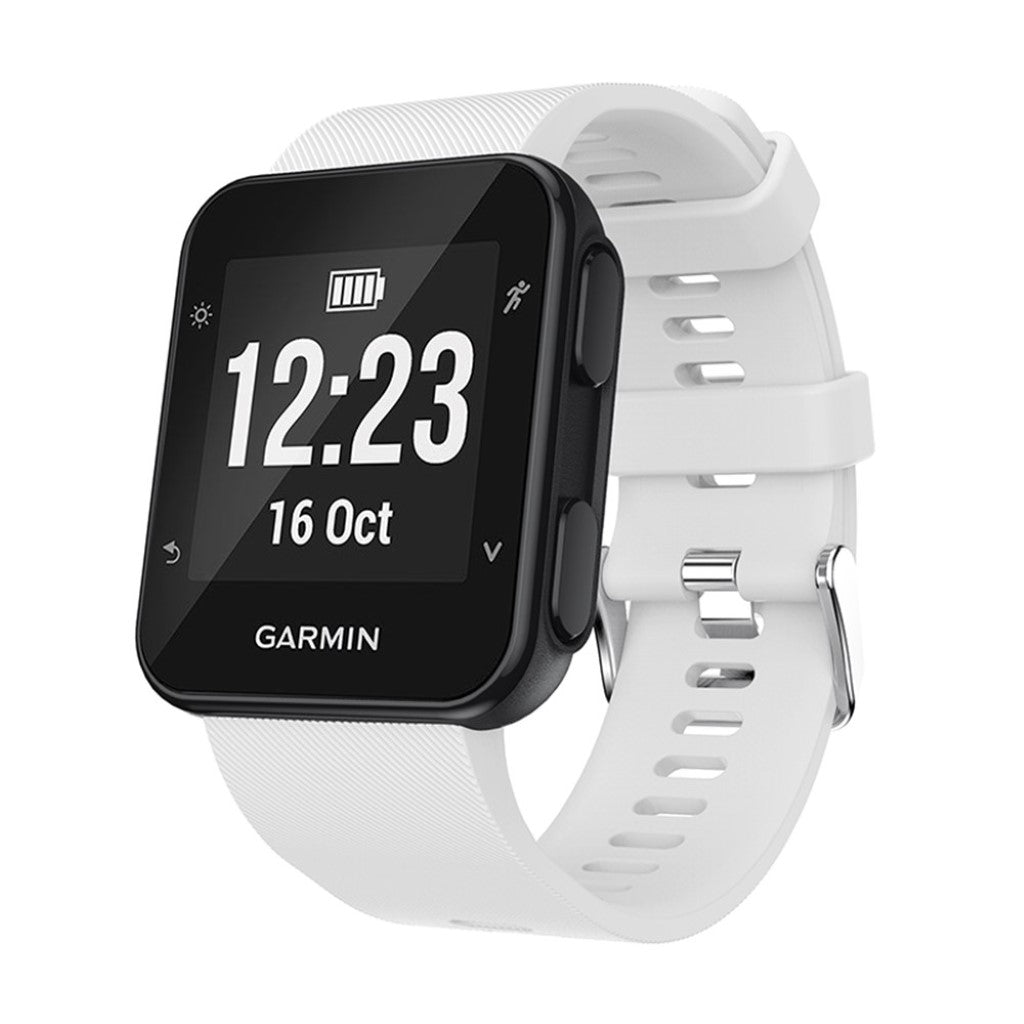 Rigtigt fed Garmin Forerunner 35 Silikone Rem - Hvid#serie_7