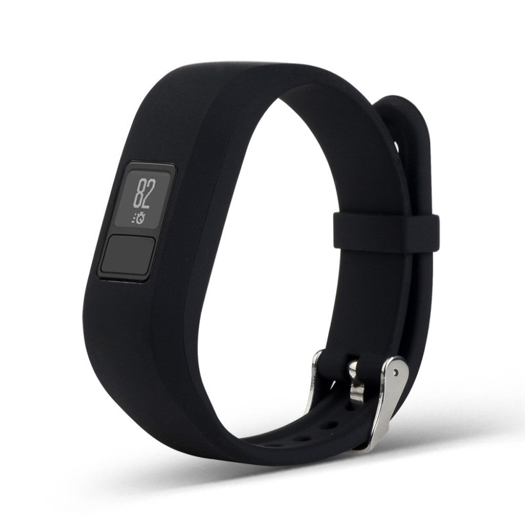 Rigtigt sejt Garmin Vivofit 3 Silikone Rem - Sort#serie_12