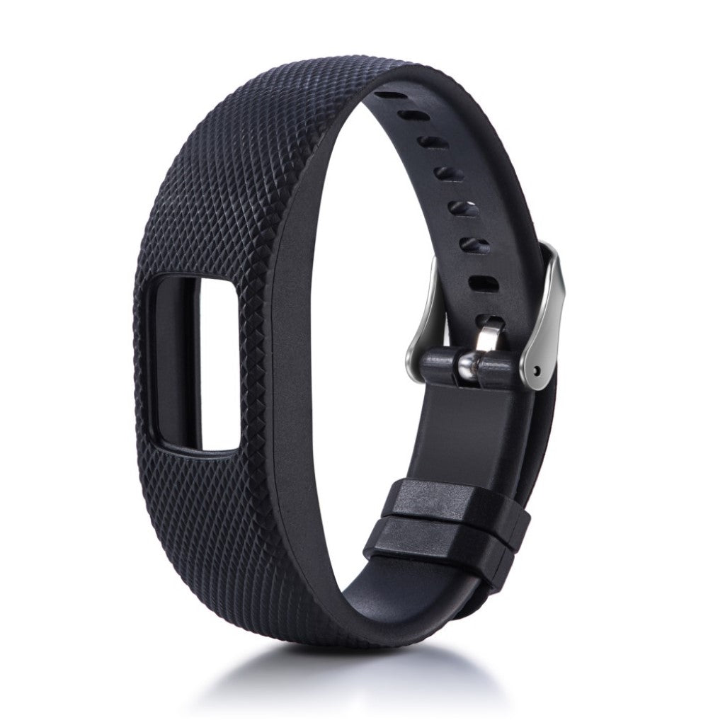 Mega hårdfør Garmin Vivofit 4 Silikone Rem - Sort#serie_10