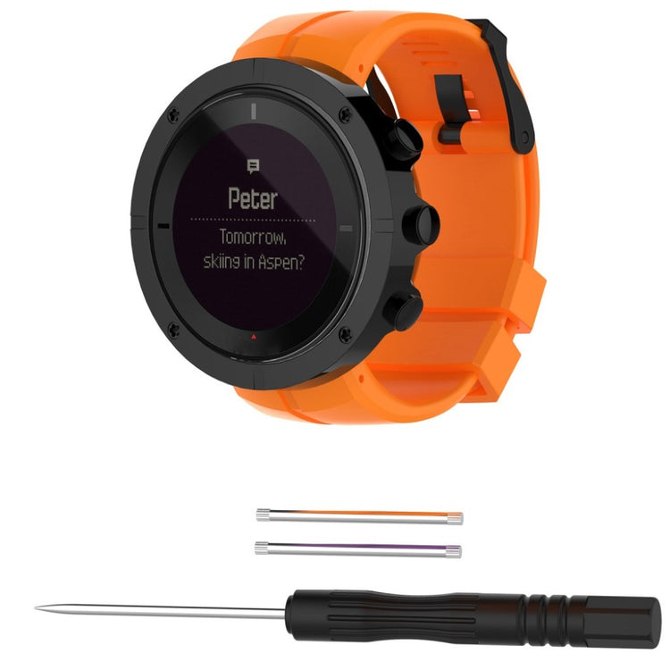 Nydelig Suunto Kailash Metal og Silikone Rem - Orange#serie_5