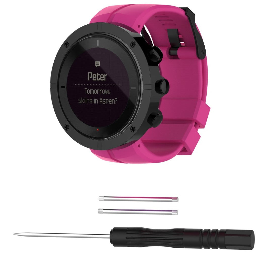 Nydelig Suunto Kailash Metal og Silikone Rem - Pink#serie_6