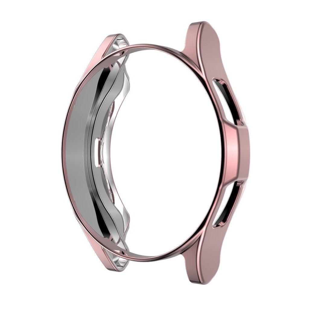 Beskyttende Samsung Galaxy Watch 4 Classic (46mm) Cover med Skærmbeskytter i Silikone og Hærdet Glas - Pink#serie_3