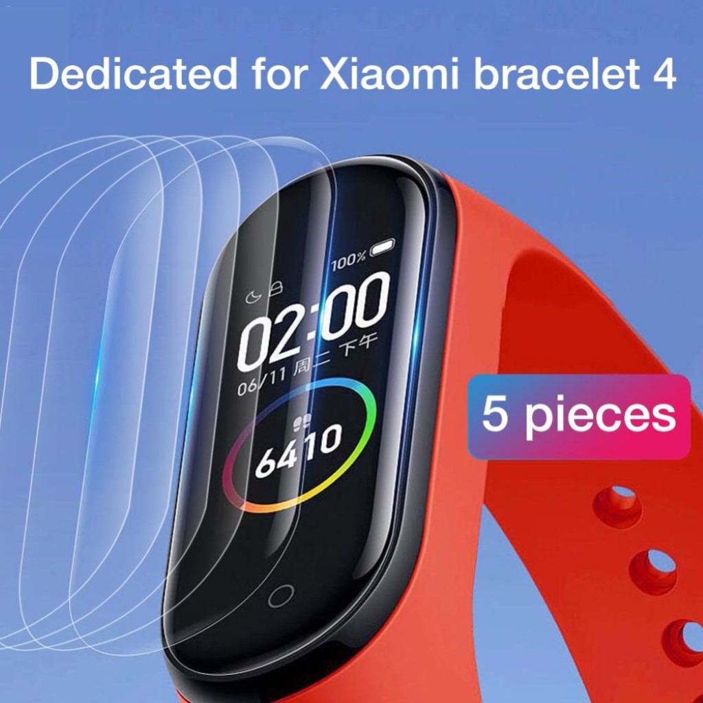 5stk Xiaomi Mi Smart Band 4 Plastik Skærmbeskytter - Gennemsigtig#serie_038