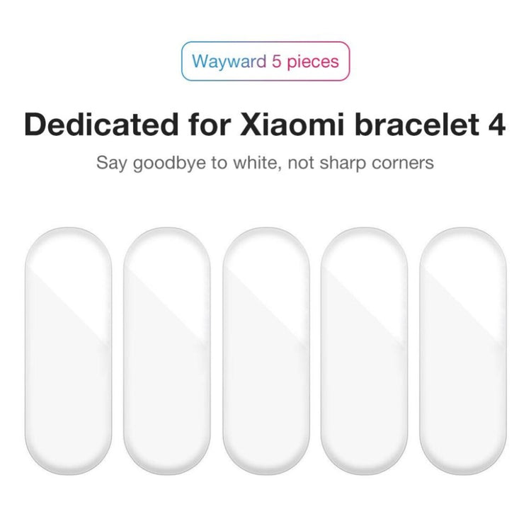 5stk Xiaomi Mi Smart Band 4 Plastik Skærmbeskytter - Gennemsigtig#serie_038