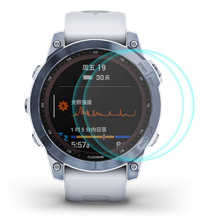 2stk Garmin Fenix 7 Hærdet Glas  9H Skærmbeskytter - Gennemsigtig#serie_155