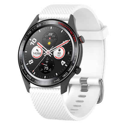 Huawei Watch GT / Samsung Galaxy Watch 46mm rhombus texture silicone watch band - White#serie_2