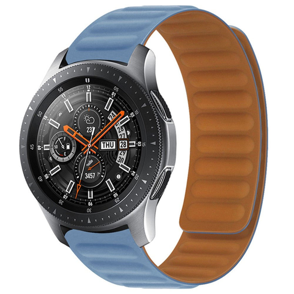 22mm Universal silicone magnetic lock watch strap - Mist Blue#serie_3