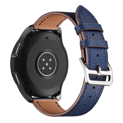 22mm Universal genuine leather watch strap - Dark Blue#serie_12