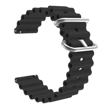 20mm Universal silicone watch strap - Black#serie_1