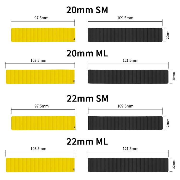 Meget komfortabel Universal Silikone Rem - Sort#serie_1