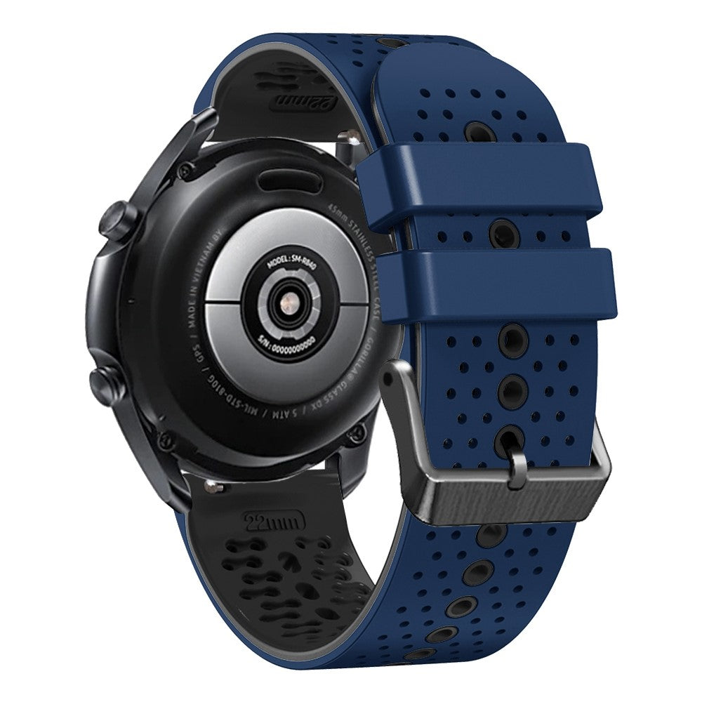22mm Universal dual color watch strap - Midnight Blue / Black#serie_12