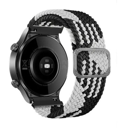 22mm Universal nylon strap with buckle - Black / White#serie_7