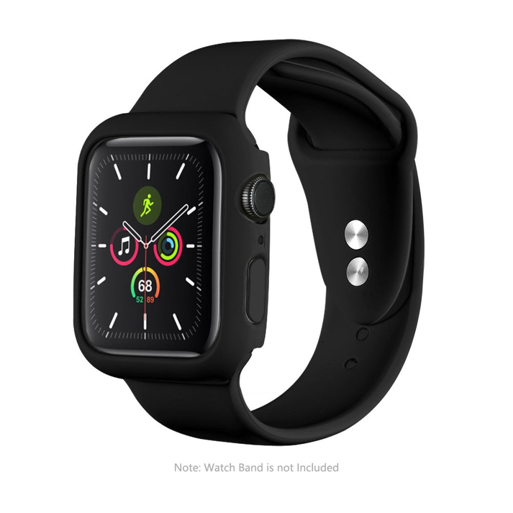 Fint Apple Watch Series 7 41mm Cover med Skærmbeskytter i Hærdet Glas - Sort#serie_4