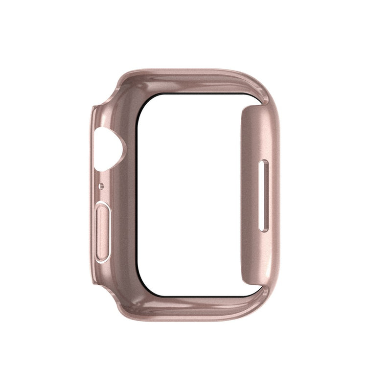 Mega Fint Apple Watch Series 7 41mm Cover med Skærmbeskytter i Plastik og Hærdet Glas - Pink#serie_10