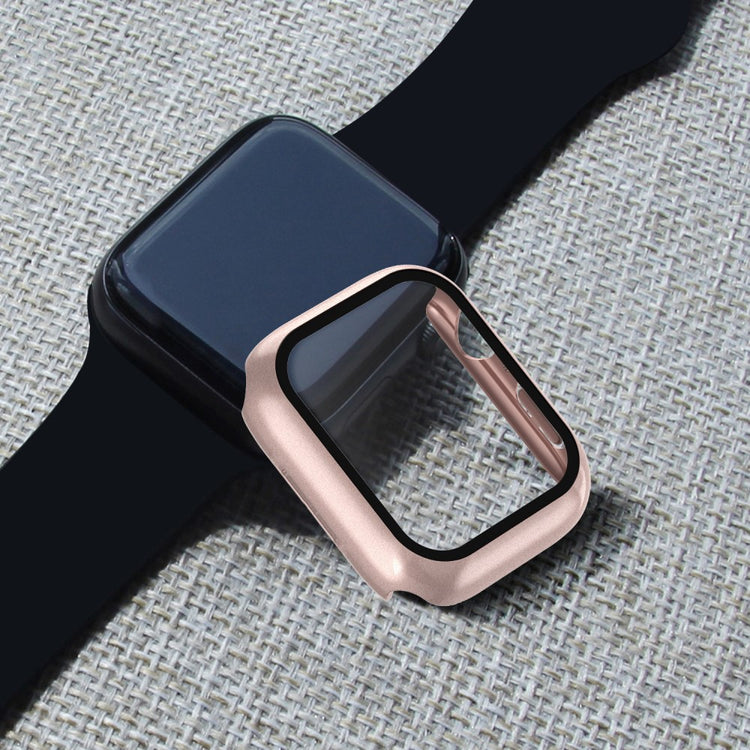 Mega Fint Apple Watch Series 7 41mm Cover med Skærmbeskytter i Plastik og Hærdet Glas - Pink#serie_10