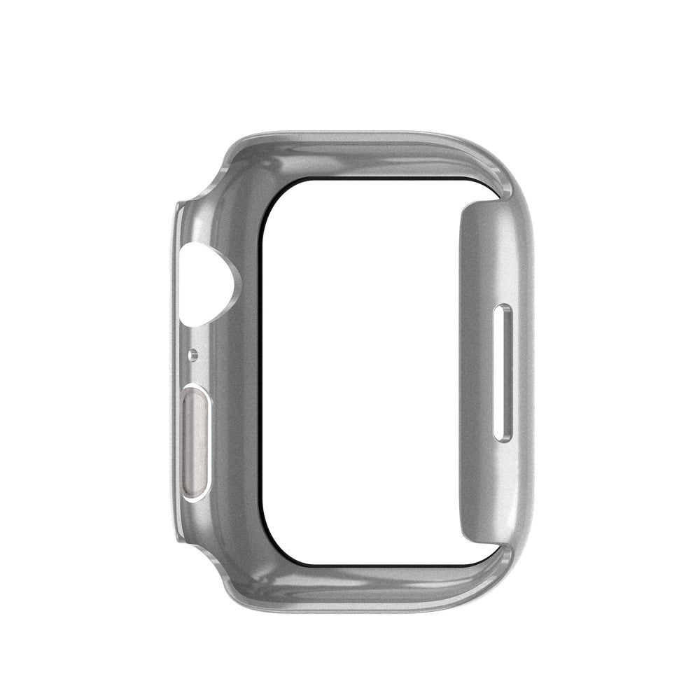 Mega Fint Apple Watch Series 7 41mm Cover med Skærmbeskytter i Plastik og Hærdet Glas - Sølv#serie_12