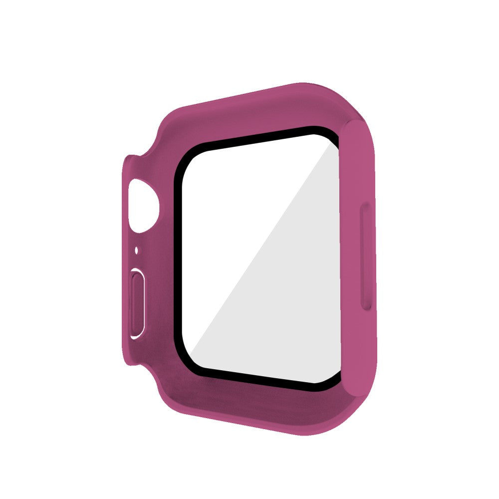 Mega Fint Apple Watch Series 7 41mm Cover med Skærmbeskytter i Plastik og Hærdet Glas - Pink#serie_13