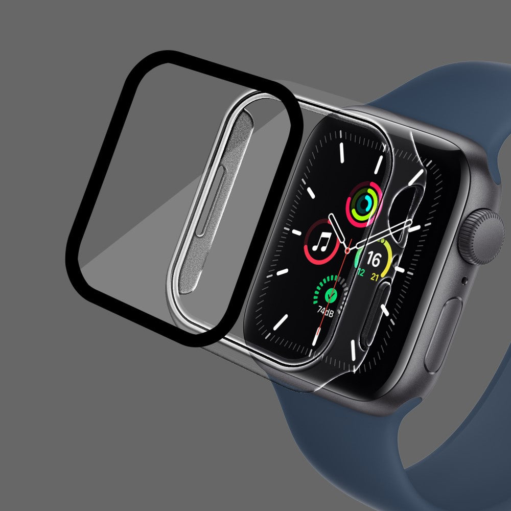 Mega Fint Apple Watch Series 7 41mm Cover med Skærmbeskytter i Plastik og Hærdet Glas - Gennemsigtig#serie_15