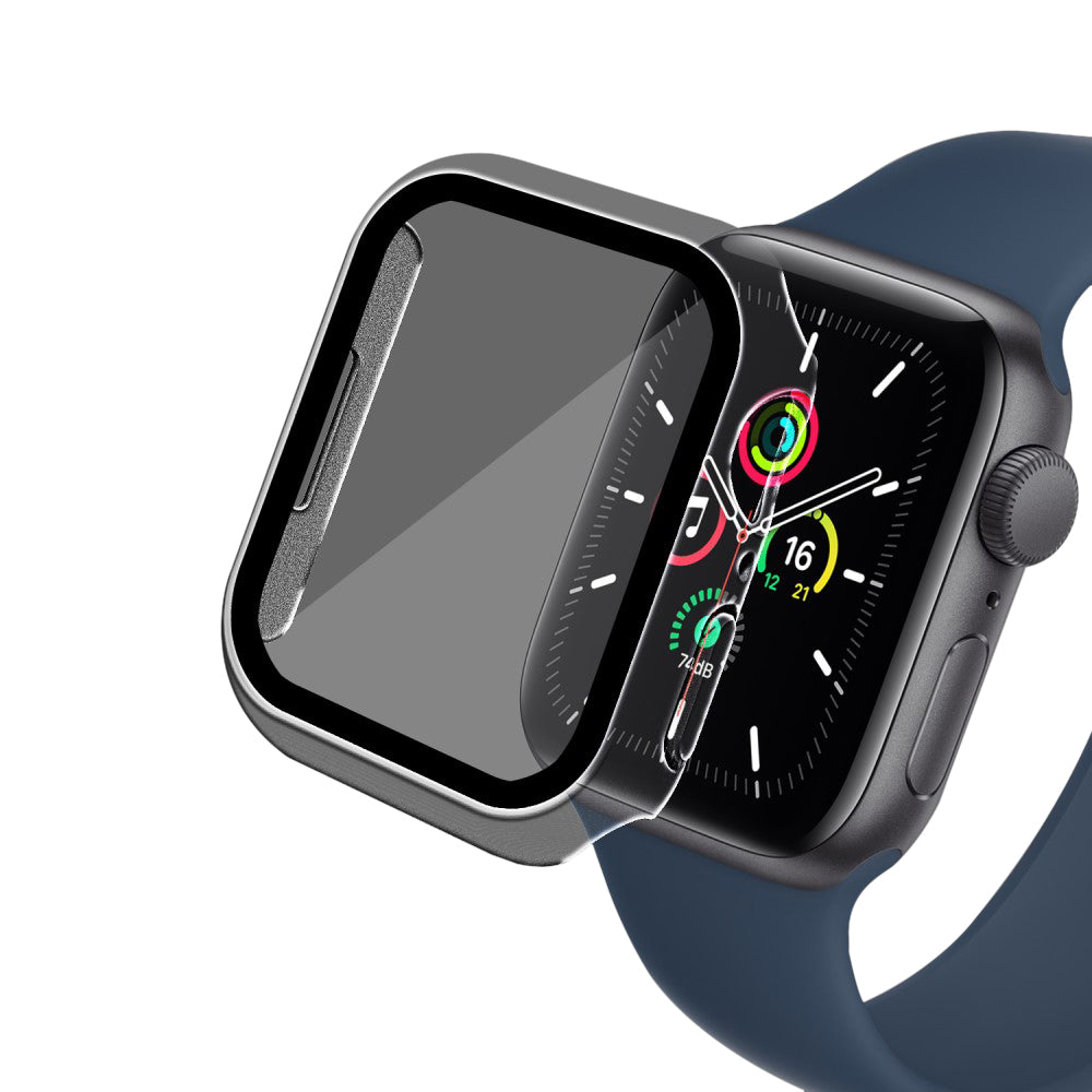 Mega Fint Apple Watch Series 7 41mm Cover med Skærmbeskytter i Plastik og Hærdet Glas - Gennemsigtig#serie_15