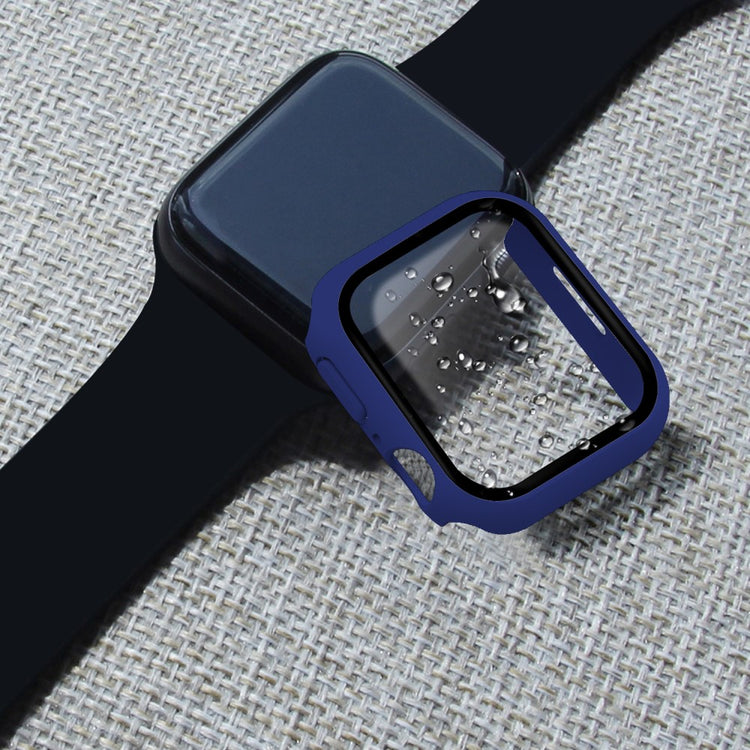 Mega Fint Apple Watch Series 7 41mm Cover med Skærmbeskytter i Plastik og Hærdet Glas - Blå#serie_16