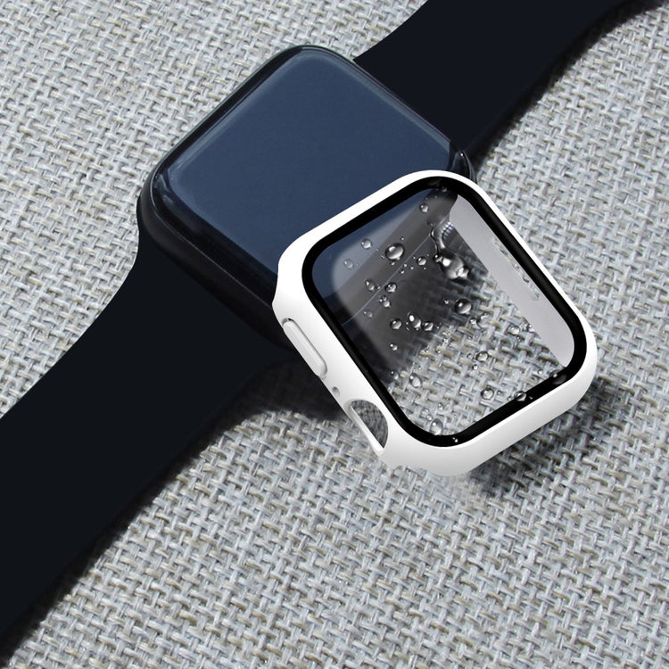 Mega Fint Apple Watch Series 7 41mm Cover med Skærmbeskytter i Plastik og Hærdet Glas - Hvid#serie_2