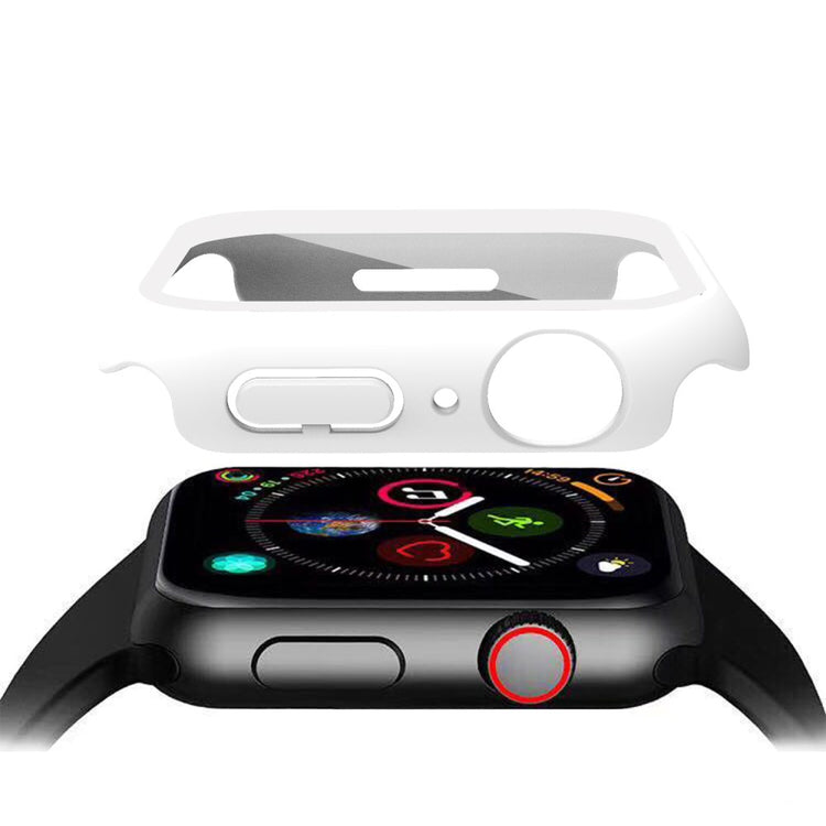 Mega Fint Apple Watch Series 7 41mm Cover med Skærmbeskytter i Plastik og Hærdet Glas - Hvid#serie_3