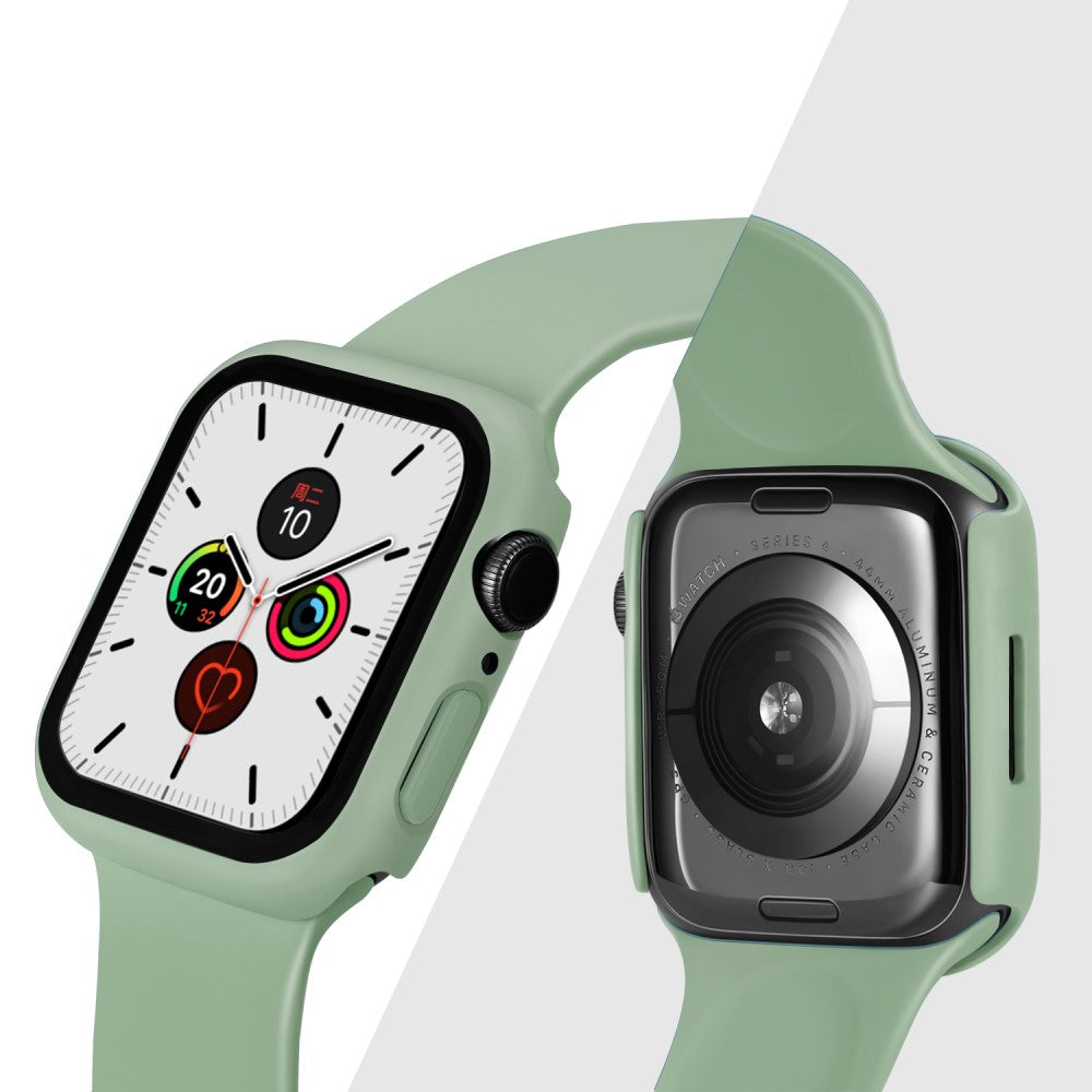 Mega Fint Apple Watch Series 7 41mm Cover med Skærmbeskytter i Plastik og Hærdet Glas - Grøn#serie_4