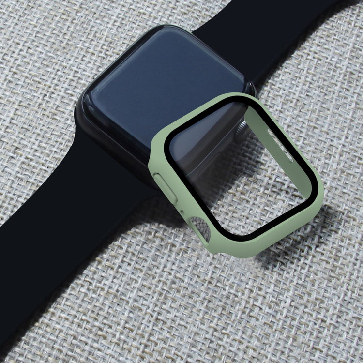 Mega Fint Apple Watch Series 7 41mm Cover med Skærmbeskytter i Plastik og Hærdet Glas - Grøn#serie_4